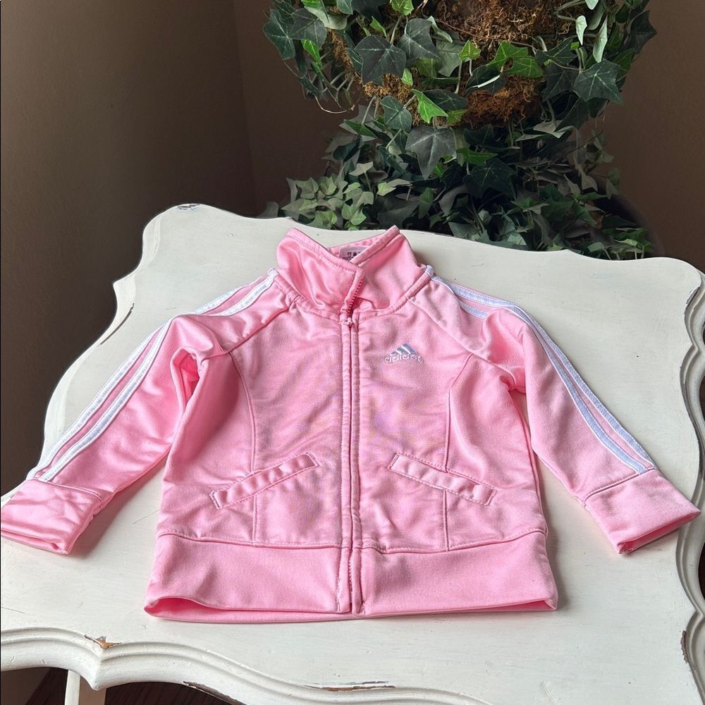 Adidas Light Pink Zip-Up Jacket Toddler 18
Months